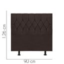Ver imagem 3 de Cabeceira Estofada Cama Box Solteiro 90cm Istambul Corino Marrom- Mabe Magazine
