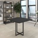 Ver imagem 2 de Mesa de Jantar 4 Lugares Jade 90cm Base Metálica Industrial Preto D03 - D'Rossi