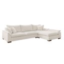 Ver imagem 2 de Sofá de Canto Modulado com Chaise 6 Lugares Base em Madeira Maciça Dominique