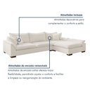 Ver imagem 4 de Sofá de Canto 6 Lugares com Chaise Modulado 280cm com Base em Madeira Maciça Dominique