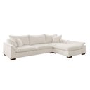 Ver imagem 2 de Sofá de Canto 6 Lugares com Chaise Modulado 280cm com Base em Madeira Maciça Dominique