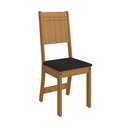 Ver imagem 4 de Conjunto Sala de Jantar Fidelitá Atenas 110cm com 4 Cadeiras Freijó/off-white Assento Preto