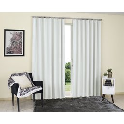 Cortina Blackout Tecido Liso Argola 3,00x1,68:Cor Marfim - 5