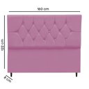 Ver imagem 2 de Cabeceira Cama Estofada Box Queen 160 cm Geovana Suede Rosê