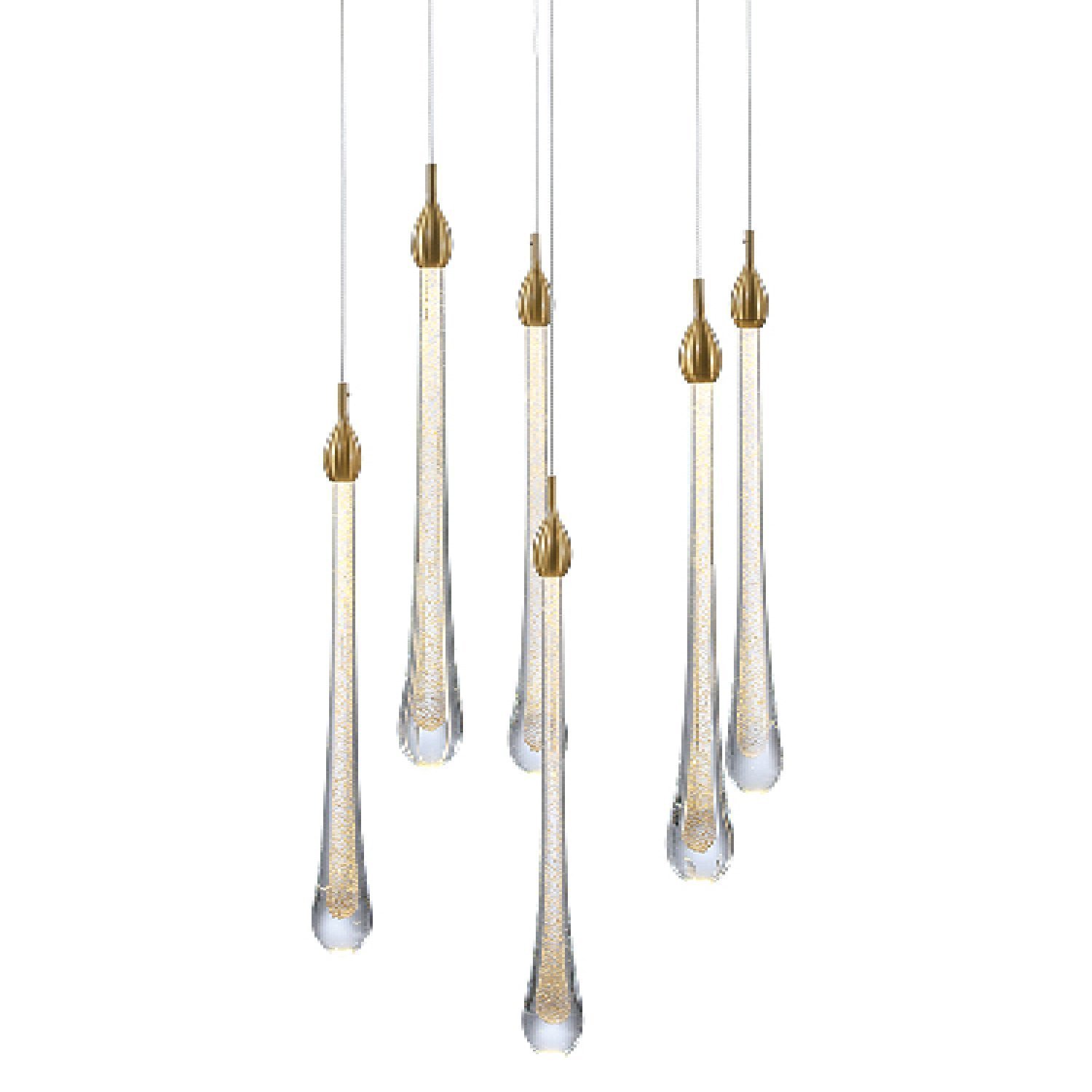 Pendente Goccia 40cm x 41cm LED 6x3w Bivolt OC002L Bella Iluminação - 7