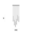 Ver imagem 2 de Pendente Goccia 40cm x 41cm LED 6x3w Bivolt OC002L Bella Iluminação