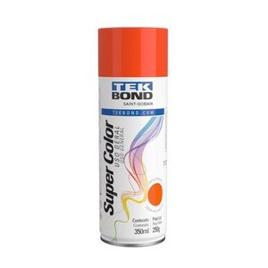Tinta Spray Supercolor Laranja Brilhante 350ml Uso Geral Tekbond