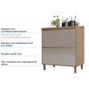 Ver imagem 5 de Balcão de Cozinha com Tampo 80 Cm 2 Gavetões Mel Luciane Móveis
