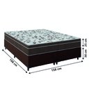 Ver imagem 7 de Cama Box Queen Colchão Espuma Orthoface Polar 158x198x25cm Marrom - Suporta até 120kg por