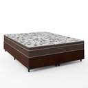 Ver imagem 3 de Cama Box Queen Colchão Espuma Orthoface Polar 158x198x25cm Marrom - Suporta até 120kg por