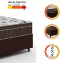 Ver imagem 4 de Cama Box Queen Colchão Espuma Orthoface Polar 158x198x25cm Marrom - Suporta até 120kg por