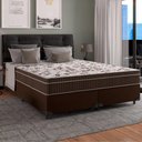 Ver imagem 1 de Cama Box Queen Colchão Espuma Orthoface Polar 158x198x25cm Marrom - Suporta até 120kg por