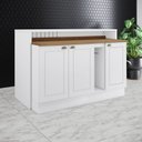 Ver imagem 2 de Bancada e Balcao Gourmet 146cm Ce818 Americana Branco Nature Henn