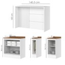 Ver imagem 3 de Bancada e Balcao Gourmet 146cm Ce818 Americana Branco Nature Henn