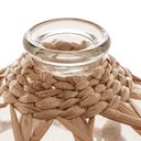 Ver imagem 3 de Vaso de Vidro e Fibra 12x25cm Natural Rojemac