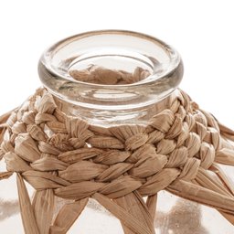 Vaso de Vidro e Fibra 12x25cm Natural Rojemac - 3 Vaso de Vidro e Fibra 12x25cm Natural Rojemac - 3