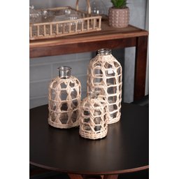 Vaso de Vidro e Fibra 12x25cm Natural Rojemac - 1 Vaso de Vidro e Fibra 12x25cm Natural Rojemac - 1