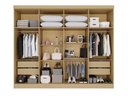 Ver imagem 6 de Guarda-Roupa Casal Modulado de Canto com 13 Portas Espaço para Cama Multimóveis Madeirado/Cinza