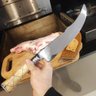 Faca Forjada Cabo de Osso Integral Artesanal 10' Churrasco Aço Inox 420c Bruta - 7