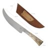 Faca Forjada Cabo de Osso Integral Artesanal 10' Churrasco Aço Inox 420c Bruta - 5