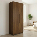 Ver imagem 2 de Armário Multiuso Slim 2 Portas com Prateleiras Café Formimóveis