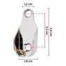 Suporte Lateral para Guarda Roupa Tubo Cabideiro Oval 2 Uni - 2