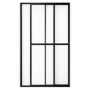 Ver imagem 1 de Porta Sacada de Aluminio Preto 2 Folhas com Trinco 2,10x1,20