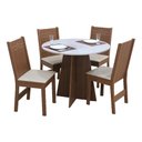 Ver imagem 2 de Sala de Jantar Mesa Redonda Elane com 4 Cadeiras São Carlos