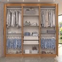 Ver imagem 5 de Guarda Roupa Casal 6 Portas e 2 Gavetas Leonard Marrom/Cinamomo
