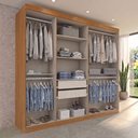 Ver imagem 4 de Guarda Roupa Casal 6 Portas e 2 Gavetas Leonard Marrom/Cinamomo