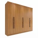Ver imagem 2 de Guarda Roupa Casal 6 Portas e 2 Gavetas Leonard Marrom/Cinamomo