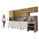 Ver imagem 3 de Armário de Cozinha Completa com Balcão Art Kits Paraná 12 Portas 4 Gavetas Madeirado Branco