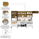 Ver imagem 4 de Armário de Cozinha Completa com Balcão Art Kits Paraná 12 Portas 4 Gavetas Madeirado Branco