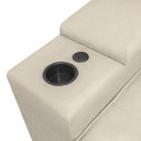 Ver imagem 3 de Sofá 2,30m Porta Copo Usb Sala Retratil Reclinavel - Balaqui Cor:bege