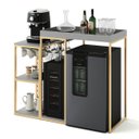 Ver imagem 2 de Aparador para Adega, Cervejeira, Frigobar com Cantinho do Café Alba Metal Dourado MDF Ópera