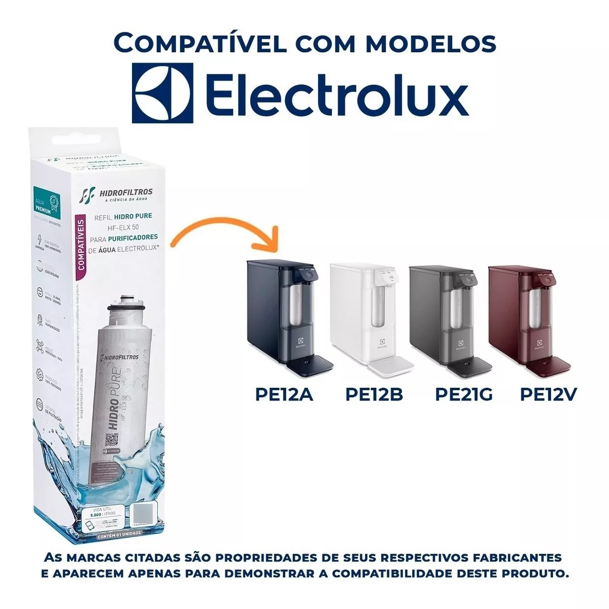 Refil Filtro de Água Compatível com Pe12a, Pe12b, Pe12g e Pe12v - 4