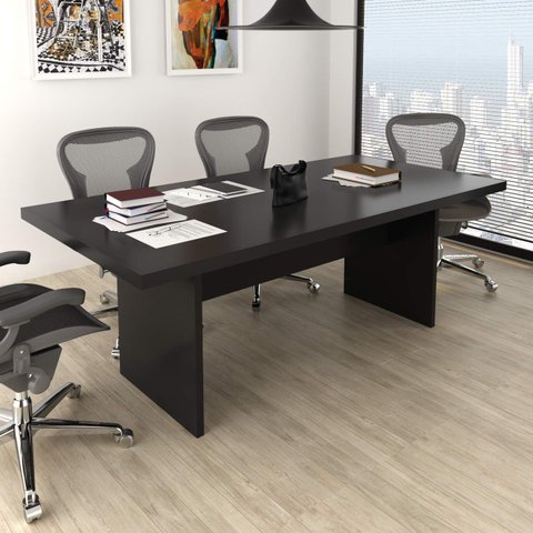 Mesa para Escritório de Reunião 2,00x1,00m Vcor Preto Me4119 Tecno Mobili