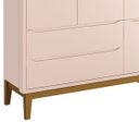 Ver imagem 3 de Guarda-Roupa Retrô 3 Portas Classic New Fosco com Madeira - Reller