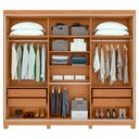 Ver imagem 4 de Guarda Roupa Lopas Quadrix 3 Portas 4 Gavetas com Espelho
