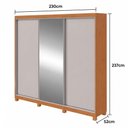 Ver imagem 3 de Guarda Roupa Lopas Quadrix 3 Portas 4 Gavetas com Espelho