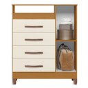 Ver imagem 4 de Cômoda Turquesa com 4 Gavetas