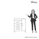 Ver imagem 6 de Cômoda Turquesa com 4 Gavetas