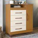 Ver imagem 2 de Cômoda Turquesa com 4 Gavetas