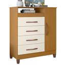 Ver imagem 1 de Cômoda Turquesa com 4 Gavetas