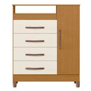 Ver imagem 3 de Cômoda Turquesa com 4 Gavetas