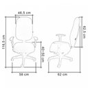 Ver imagem 3 de Cadeira Escritório Presidente Giratória Braço Regulável Carenada