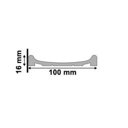 Painel Ubá Frejó Poliestireno 280cmx10cmx1,6cm - Santa Luzia:freijó - 2