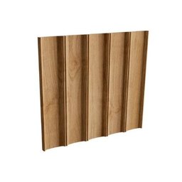 Painel Ubá Frejó Poliestireno 280cmx10cmx1,6cm - Santa Luzia:freijó - 3
