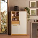Ver imagem 3 de Armário Multiuso Neo 2 Portas 1 Gaveta MDP 90cm Cinamon Touch e Off White Demóbile