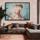 Ver imagem 1 de Quadro Decorativo Caixa Floral Forest Harmony Tacolado Moldura Caixa 3cm Preta sem Vidro 80 X 120cm